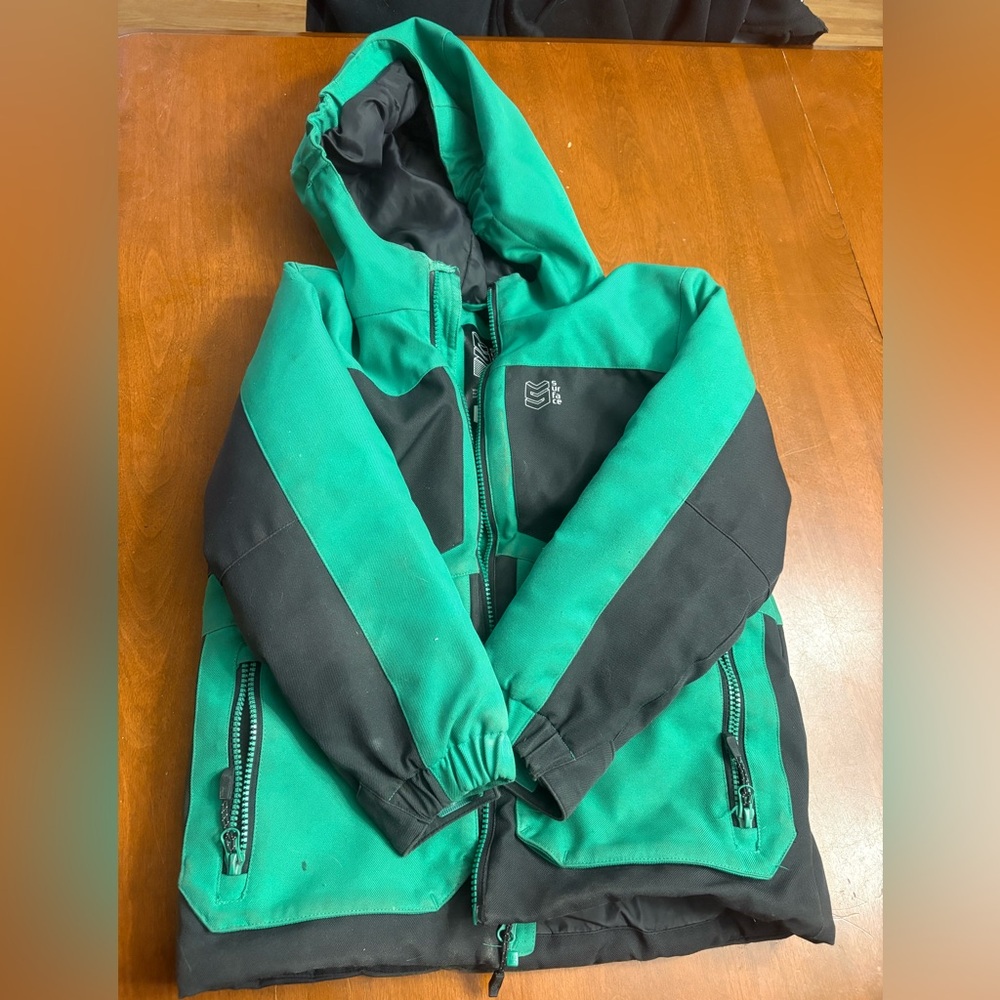 Kids Green & Black Raincoat Jacket - Unbranded